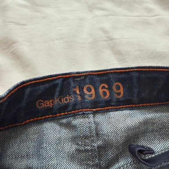 Gap Kids Boys Dark Wash Straight Leg Jeans Adjustable Waist Size 6 - Picture 4 of 6